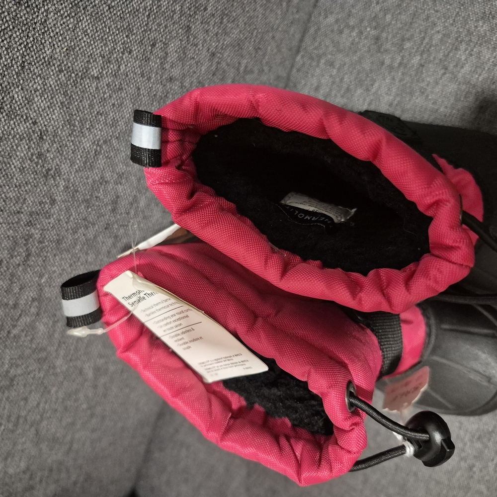 Pink and Black Winter Boots